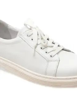 Pantofi casual GRYXX albi, BL4027, din piele naturala