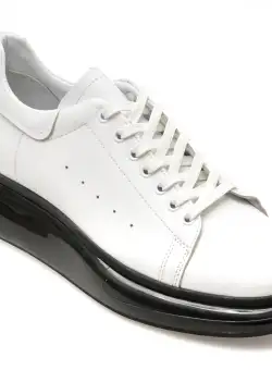 Pantofi casual GRYXX albi, MQ1, din piele naturala