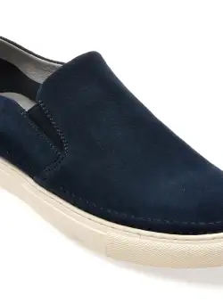 Pantofi casual OTTER bleumarin, 2238, din piele intoarsa