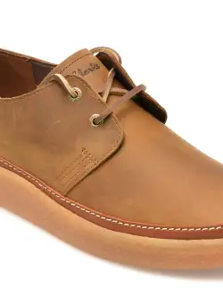 Pantofi CLARKS maro, CLARKWOOD LOW, din piele naturala