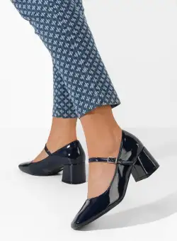 Pantofi cu toc gros Erosa navy