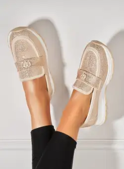 Pantofi dama casual Bej din Piele Ecologica Intoarsa Laira