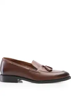 Pantofi eleganți bărbați din piele naturală, Leofex - 554 Cognac Box