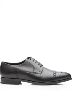 Pantofi eleganţi bărbaţi din piele naturală, Leofex - Mostră 529 Negru Box