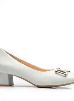 Pantofi eleganți damă din piele naturală - 2005 Blue deschis Box