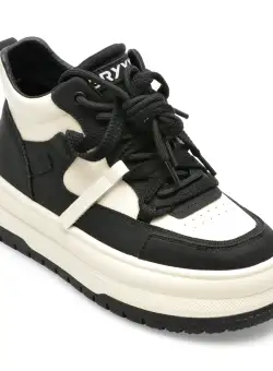 Pantofi GRYXX alb-negru, 32336, din piele naturala
