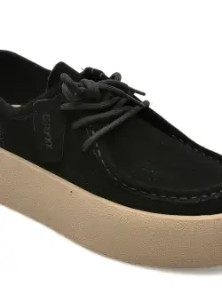 Pantofi GRYXX negri, 2012, din piele intoarsa