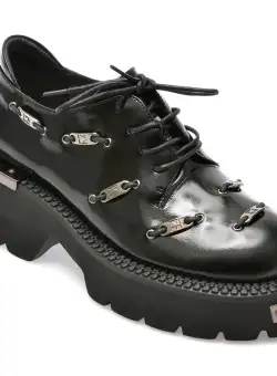 Pantofi GRYXX negri, XA04, din piele naturala lacuita