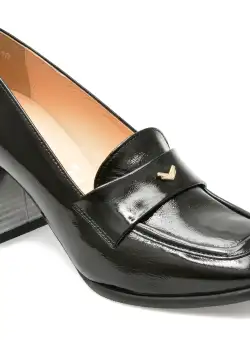 Pantofi IMAGE negri, 6510, din piele naturala