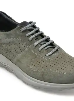 Pantofi OTTER gri, SF6031, din nabuc