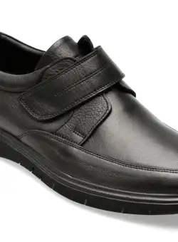 Pantofi OTTER negri, 28044, din piele naturala