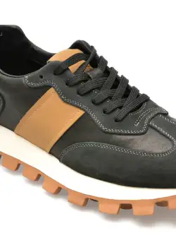 Pantofi OTTER negri, 53681, din piele naturala