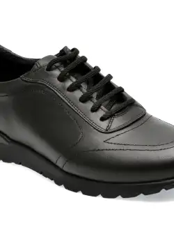 Pantofi OTTER negri, 54521, din piele naturala