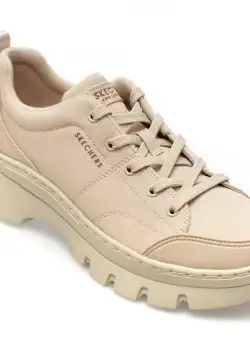 Pantofi SKECHERS albi, ROADIES SURGE, din material textil