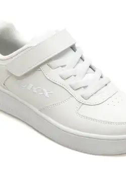 Pantofi SKECHERS albi, SPORT COURT 92, din piele ecologica