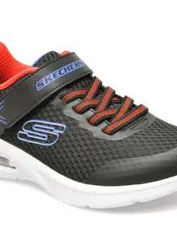 Pantofi SKECHERS negri, MICROSPEC MAX, din material textil