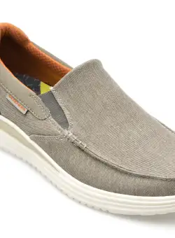 Pantofi sport SKECHERS gri, PROVEN, din material textil