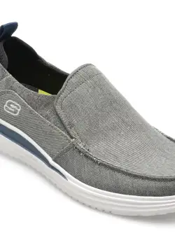 Pantofi sport SKECHERS gri, PROVEN, din material textil