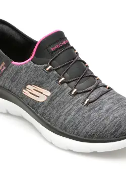 Pantofi sport SKECHERS gri, SUMMITS, din material textil