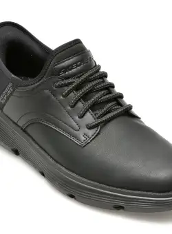 Pantofi sport SKECHERS negri, GARZA, din piele naturala