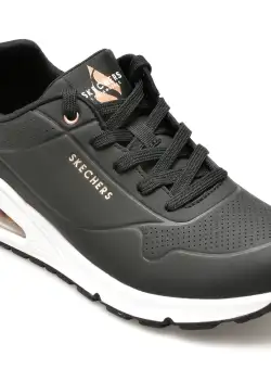 Pantofi sport SKECHERS negri, UNO, din piele ecologica