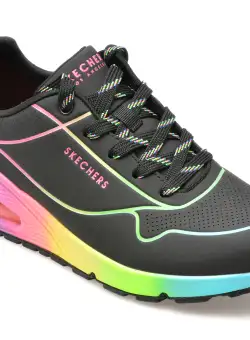 Pantofi sport SKECHERS negri, UNO, din piele ecologica