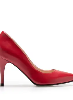 Pantofi stiletto damă din piele naturală - 173 Roșu Box