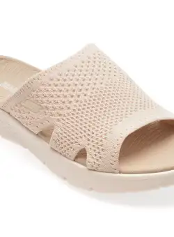Papuci casual SKECHERS bej, 141425, din material textil