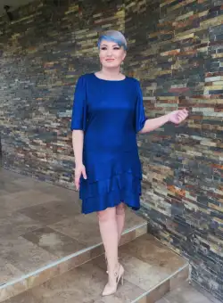 Rochie 764 blu metal Viada