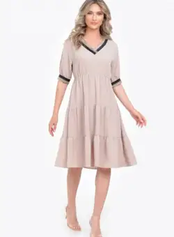 Rochie CC3MZ2248 bej Mizar