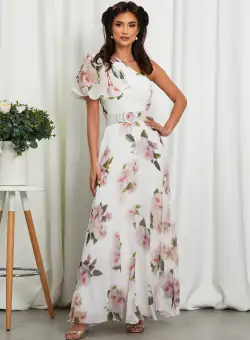 Rochie Colorful Alb Floral