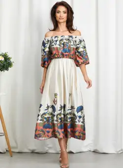 Rochie Daphne Albastru Floral