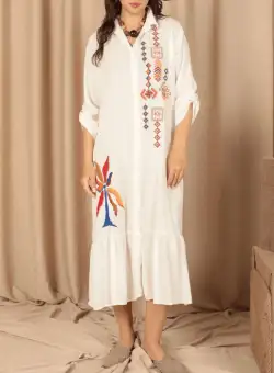 Rochie de dama cu broderie de vara 2