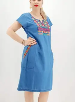 Rochie din Denim traditionala Sanda 52