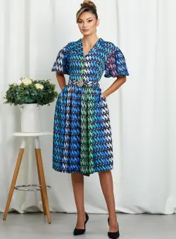 Rochie Kamari Albastru Multi