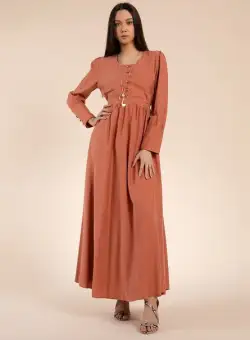 Rochie lunga Yasmina Portocalie