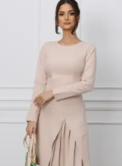 Rochie Moze bej cu pliuri la baza
