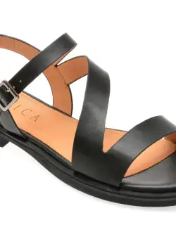 Sandale casual EPICA negre, 1294, din piele naturala
