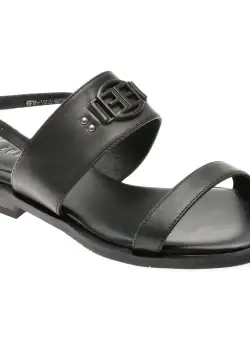 Sandale casual EPICA negre, 750503, din piele naturala