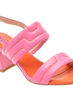 Sandale casual FLAVIA PASSINI fucsia, W381, din piele naturala