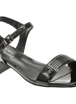 Sandale casual FLAVIA PASSINI negre, 10, din piele naturala lacuita