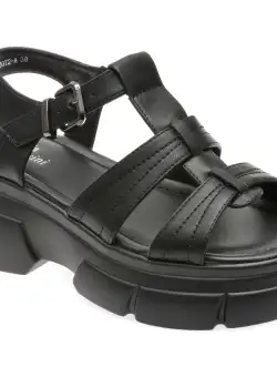 Sandale casual FLAVIA PASSINI negre, 20103T2, din piele naturala