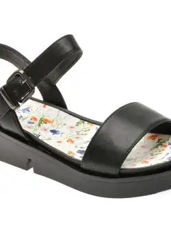 Sandale casual FLAVIA PASSINI negre, 927580, din piele naturala