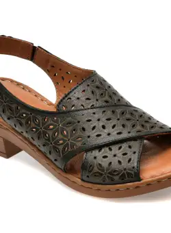 Sandale casual FLAVIA PASSINI negre, 9502, din piele naturala