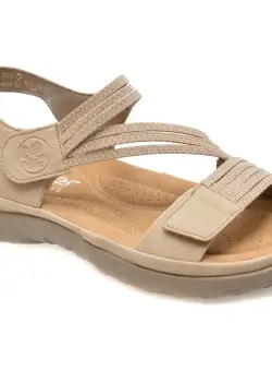 Sandale casual RIEKER bej, 64870, din piele ecologica