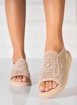 Sandale fara Toc din Textil dama Bej Avalynn