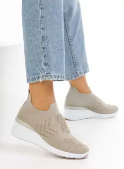 Sneakers cu platforma Boka bej