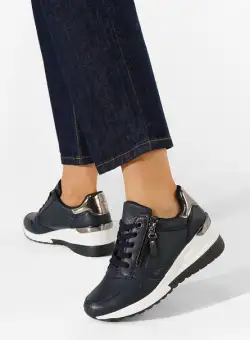 Sneakers cu platforma navy Rafina