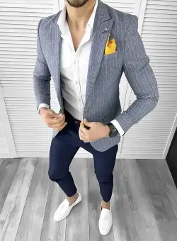 Tinuta barbati smart casual Pantaloni + Camasa + Sacou 10296