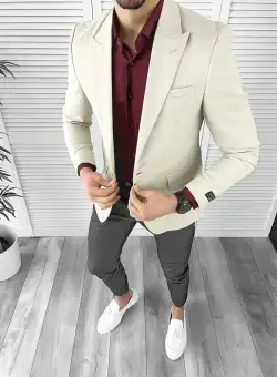 Tinuta barbati smart casual Pantaloni + Camasa + Sacou 10354